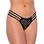 Tanga Liliam Em Renda Com Fio Triplo Lateral Patitex - Preto - Imagem 2