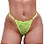 Calcinha Fio Neon Com Strass Me Come Moda Apimentada - Amarelo Neon - Imagem 2