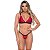Conjunto Sem Bojo Renda Hot Love - Vermelho - P - Imagem 2