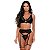 Conjunto Emily Sem Bojo Com Cinta Liga Patitex - Preto - GG - Imagem 1