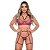 Conjunto Cinta Liga Sem Bojo Strappy Rendado Patitex - Vinho - P - Imagem 2