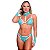 Conjunto Sexy Com Gargantilha E Luva Hot Love - Verde Agua Com Branco - P - Imagem 2