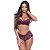 Conjunto Flora Sutiã Com Bojo E Calcinha Caleçon Patitex - Vinho - M - Imagem 1