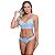 Conjunto Delírio Rendado Sutiã Sem Bojo Com Aro E Fio Strappy Patitex - Azul Claro - GG - Imagem 1