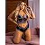 Conjunto Cropped Rendado Bicolor Hot Love - Preto Com Branco - P - Imagem 2