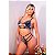 Conjunto Bicolor Em Tiras E Renda Hot Love - Preto Com Azul - G - Imagem 2