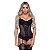 Espartilho Em Tule Com Detalhes Em Cetim E Strass Macler - Preto - P - Imagem 1