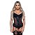 Espartilho Em Tule Com Detalhes Em Cetim E Strass Macler - Preto - GG - Imagem 2