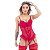Espartilho Em Tule Trabalhado Em Renda Com Detalhes Em Cetim Macler - Vermelho - G - Imagem 1