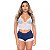 Short Doll Em Malha Com Renda Sexy Hot Love - Azul Marinho Com Branco - G - Imagem 2