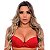 Sutiã Basico Com Bojo Liso Patitex - Vermelho - GG - Imagem 1