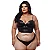 Conjunto Cirrê Fio E Cropped Com Ziper Plus Size Macler - Preto - 48 - Imagem 1