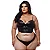 Conjunto Cirrê Fio E Cropped Com Ziper Plus Size Macler - Preto - 48 - Imagem 2