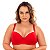 Sutiã Liso Plus Size Reforçado Patitex - Vermelho - 52 - Imagem 2