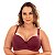 Sutiã Liso Plus Size Reforçado Patitex - Vinho - 50 - Imagem 2