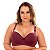 Sutiã Liso Plus Size Reforçado Patitex - Vinho - 50 - Imagem 1