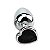 Plug Anal De Aço Inoxidável Cromado Com Pedra Formato Coração Tamanho P Sexy Import - Preto - Imagem 2