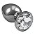 Plug Anal Grande De Aço Inoxidável Cônico Com Cristal Arredondado Lf Import - Cristal - Imagem 1