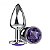 Plug Anal Com Pedra Silver Pequeno La Pimienta - Roxo - Imagem 1