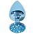 Plug Anal M Em Metal Com Pedra Cravejada Em Strass Hard - Azul - Imagem 1
