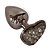 Plug Em Metal Com Pedra De Coração Cravejada Em Strass Hard - Preto - Imagem 2