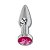 Plug Anal De Aço Com Cristal Brilhante Lf Import - Pink - Imagem 2