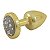 Plug Less P Dourado Com Pedra Cravejada Hard - Preto - Imagem 2
