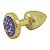Plug Less P Dourado Com Pedra Cravejada Hard - Lilas - Imagem 1