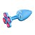 Plug Anal Formato Trevo P Hard - Azul - Imagem 1
