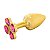 Plug Anal Formato Trevo P Hard - Dourado - Imagem 1