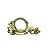 Kit Algema Com Plug Anal Pequeno Cravejado Hard - Dourado - Imagem 1