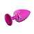 Plug M Em Metal Com Pedra Hard - Rosa - Imagem 2