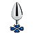 Plug Anal De Aço Trevo Tamanho M Sexy Import - Azul - Imagem 2