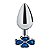 Plug Anal De Aço Trevo Tamanho M Sexy Import - Azul - Imagem 1