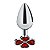 Plug Anal De Aço Trevo Tamanho M Sexy Import - Vermelho - Imagem 2