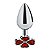 Plug Anal De Aço Trevo Tamanho M Sexy Import - Vermelho - Imagem 1