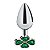 Plug Anal De Aço Trevo Tamanho M Sexy Import - Verde - Imagem 3