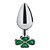 Plug Anal De Aço Trevo Tamanho M Sexy Import - Verde - Imagem 2