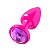 Plug Anal Rosa Com Joia Diversão Ao Cubo - Roxo - Imagem 1