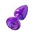 Plug Anal Roxo Com Joia Diversão Ao Cubo - Roxo - Imagem 1