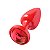 Plug Anal Vermelho Com Joia Diversão Ao Cubo - Vermelho - Imagem 1