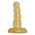 Plug Com Vibro Glitter 12,5x3,3cm Ouro Premium K Gel - Dourado - Imagem 2