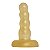 Plug Com Vibro Glitter 12,5x3,3cm Ouro Premium K Gel - Dourado - Imagem 1