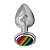 Plug Anal De Metal Grande Pride Lgbt Hard - Cromado - Imagem 3