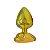 Plug Anal De Metal Dourado Com Pedra De Coração Hard - Dourado - Imagem 2