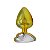 Plug Anal De Metal Dourado Com Pedra De Coração Hard - Cromado - Imagem 2