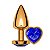 Plug Anal Coração Unique Gold La Pimienta - Azul - Imagem 2