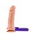 Pênis de Borracha Fogo Da Paixão Com Vibro 15,5 X 4,5cm Hot Flowers - Natural - Imagem 1