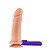 Pênis de Borracha Fogo Da Paixão Com Vibro 15,5 X 4,5cm Hot Flowers - Natural - Imagem 2
