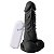 Pênis Com Vibrador Ventosa E Escroto 14 X 3,7 Cm Soulsex - Preto - Imagem 1